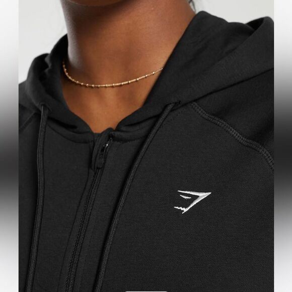 Gymshark TRAINING FLEECE ZIP HOODIE
Regular Fit Black Small NWT in packaging - Picture 3 of 5